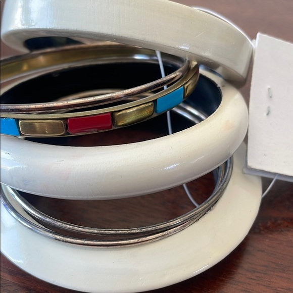 Antika bracelets Chunky White and Multicolor Bangle Set New size OS - Picture 4 of 7